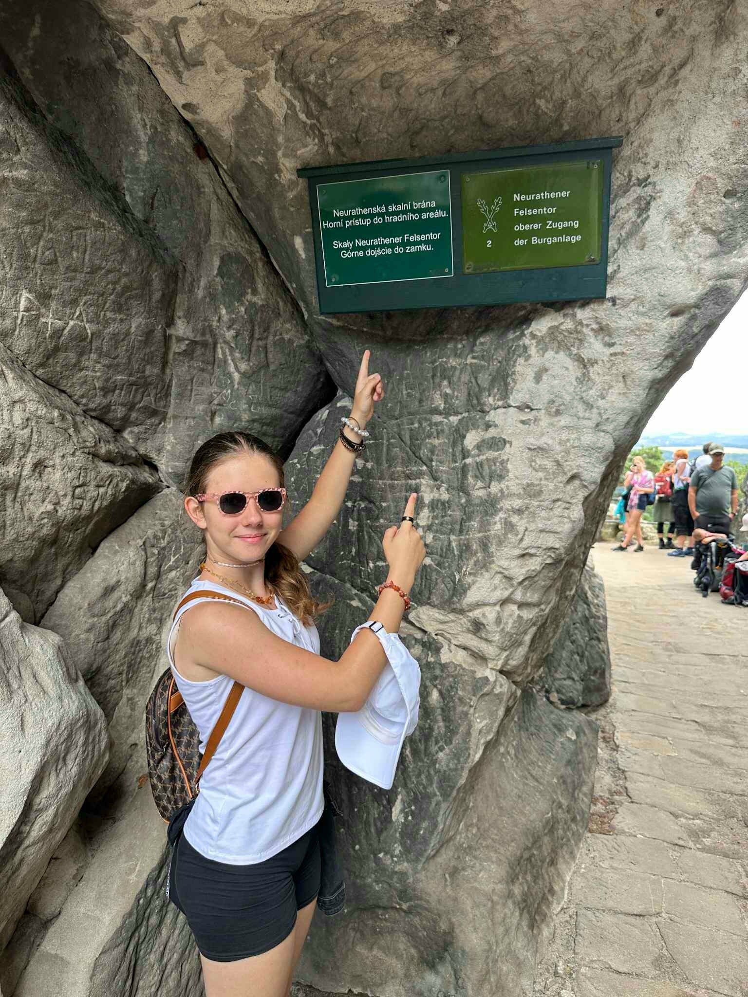 Tabliczka przy Moście Bastei